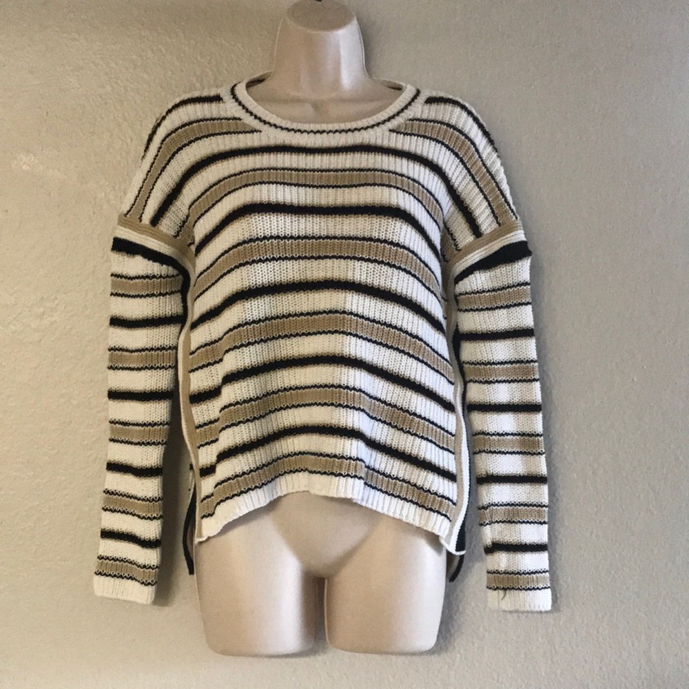 Max Studio Knit Striped Sweater Women's Size Small